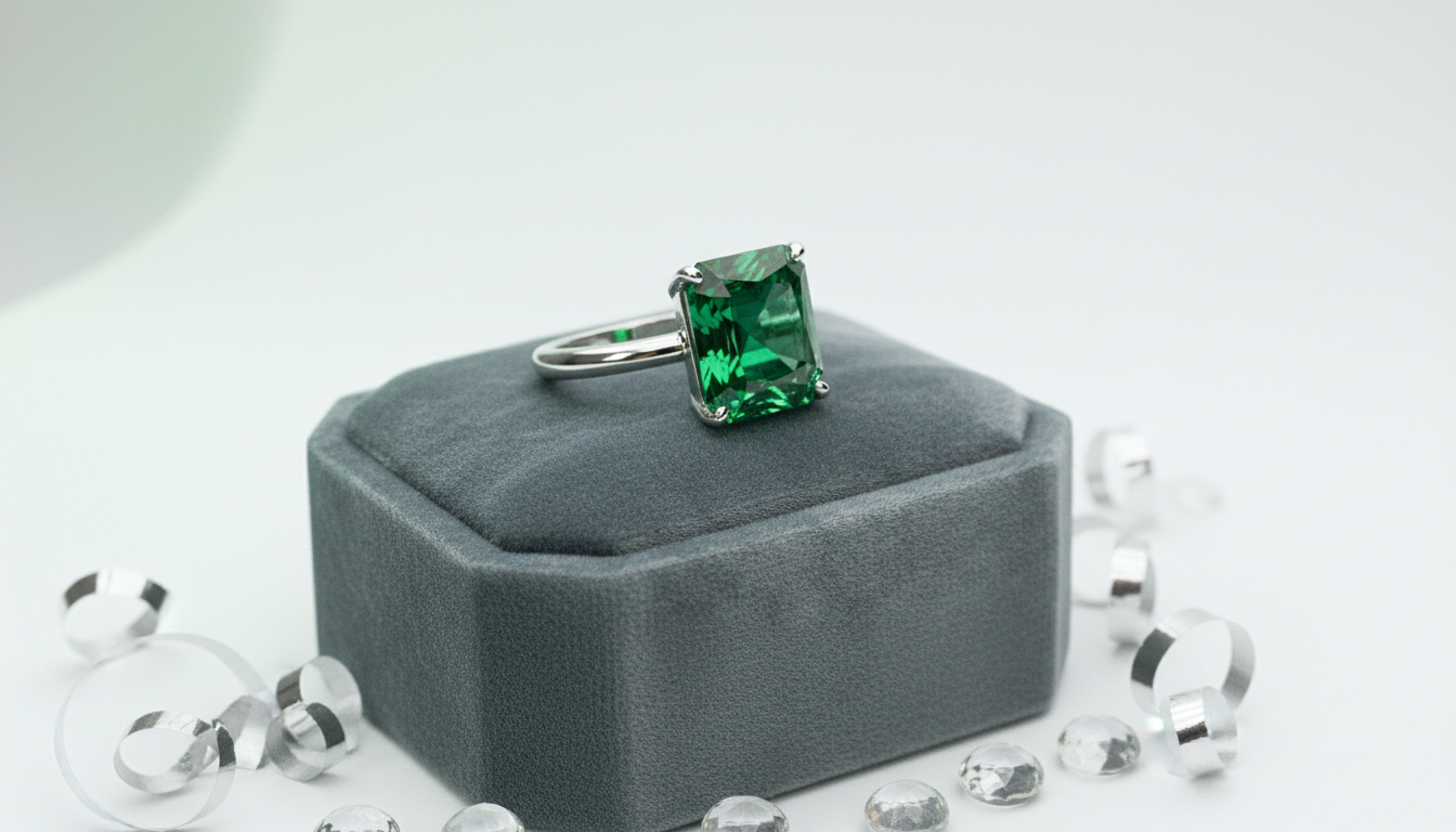 Dije de esmeralda tallada a mano - Artesanía en Oro El Dorado